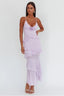 Lavender Rose Cascade Maxi Dress