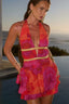 Sunset Bloom Mini Dress