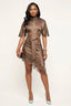 Mocha Lace Mini Dress