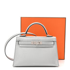 Metallic Chevre Chamkilight Mini Kelly Sellier 20 Argent