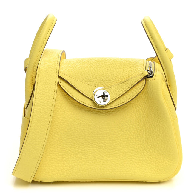 Taurillon Clemence Mini Lindy 20 Limoncello Hover Image