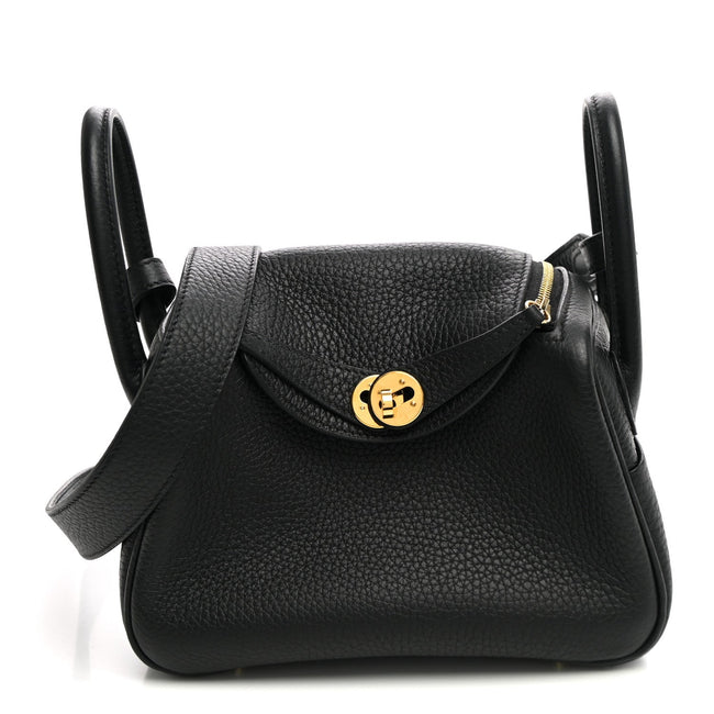 Taurillon Clemence Mini Lindy 20 Black Hover Image