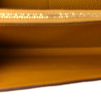 Shiny Alligator Constance Short Wallet Jaune Ambre