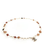 Pearl Gripoix Enamel Camellia Belt Gold Multicolor