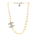 Pearl CC 100th Anniversary Necklace Light Gold