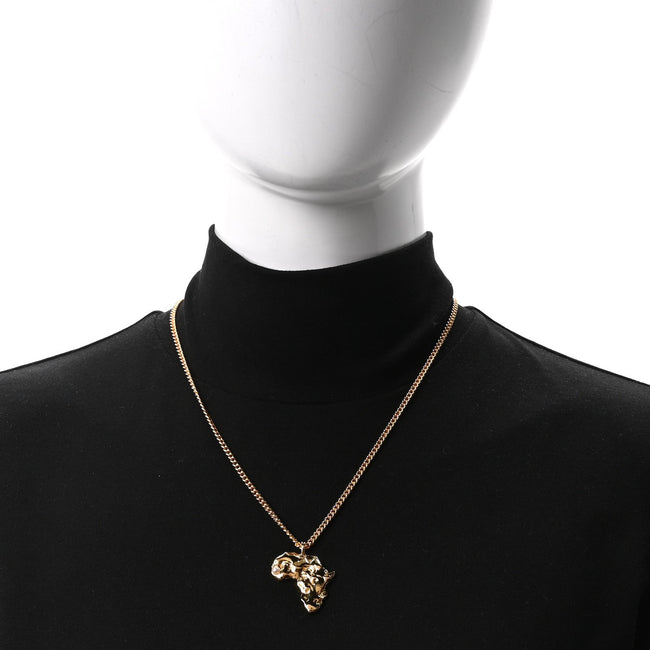 Crystal Pearl CC Africa Pendant Necklace Gold White Main Image