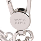 Metal Chain Link CC Choker Necklace Silver