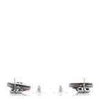 Metal Resin CC Drop Earrings Ruthenium Black