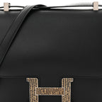 Madame Calfskin Lizard Constance 24 Black Ombre