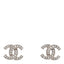 Crystal CC Earrings Silver