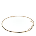 Lambskin Crystal Chain CC Fancy Belt 75 30 Gold Black