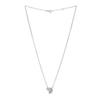 18K White Gold Diamond Comete Geode Pendant Necklace
