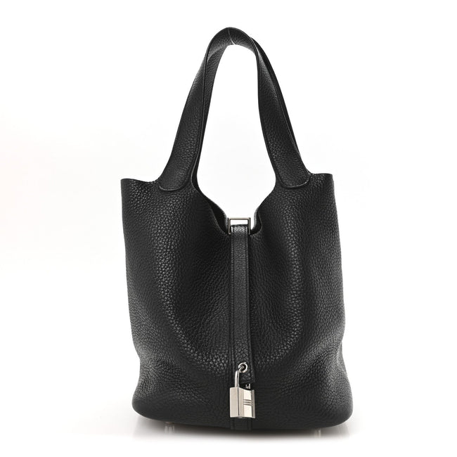 Taurillon Clemence Picotin Lock 22 MM Black Hover Image