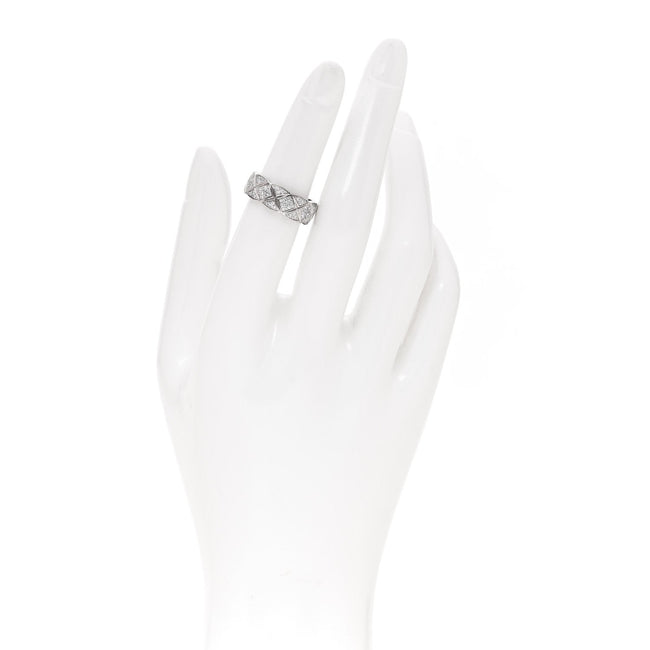 18K White Gold Diamond Small Coco Crush Pave Ring 50 5.5 Main Image
