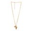 Crystal Pearl CC Africa Pendant Necklace Gold White