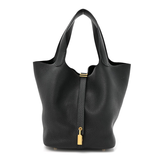 Taurillon Clemence Picotin Lock 22 MM Black Hover Image
