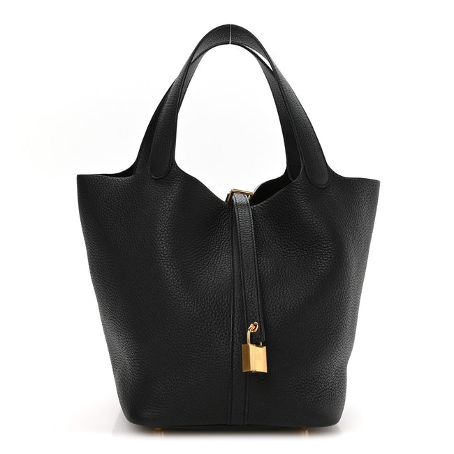 Taurillon Clemence Picotin Lock 22 MM Black Hover Image