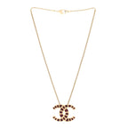 Resin Along The Nile CC Pendant Necklace Gold Purple