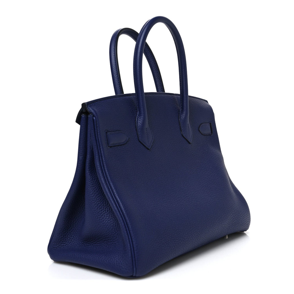 Togo Swift Officier Birkin 30 Bleu Encre Rouge H