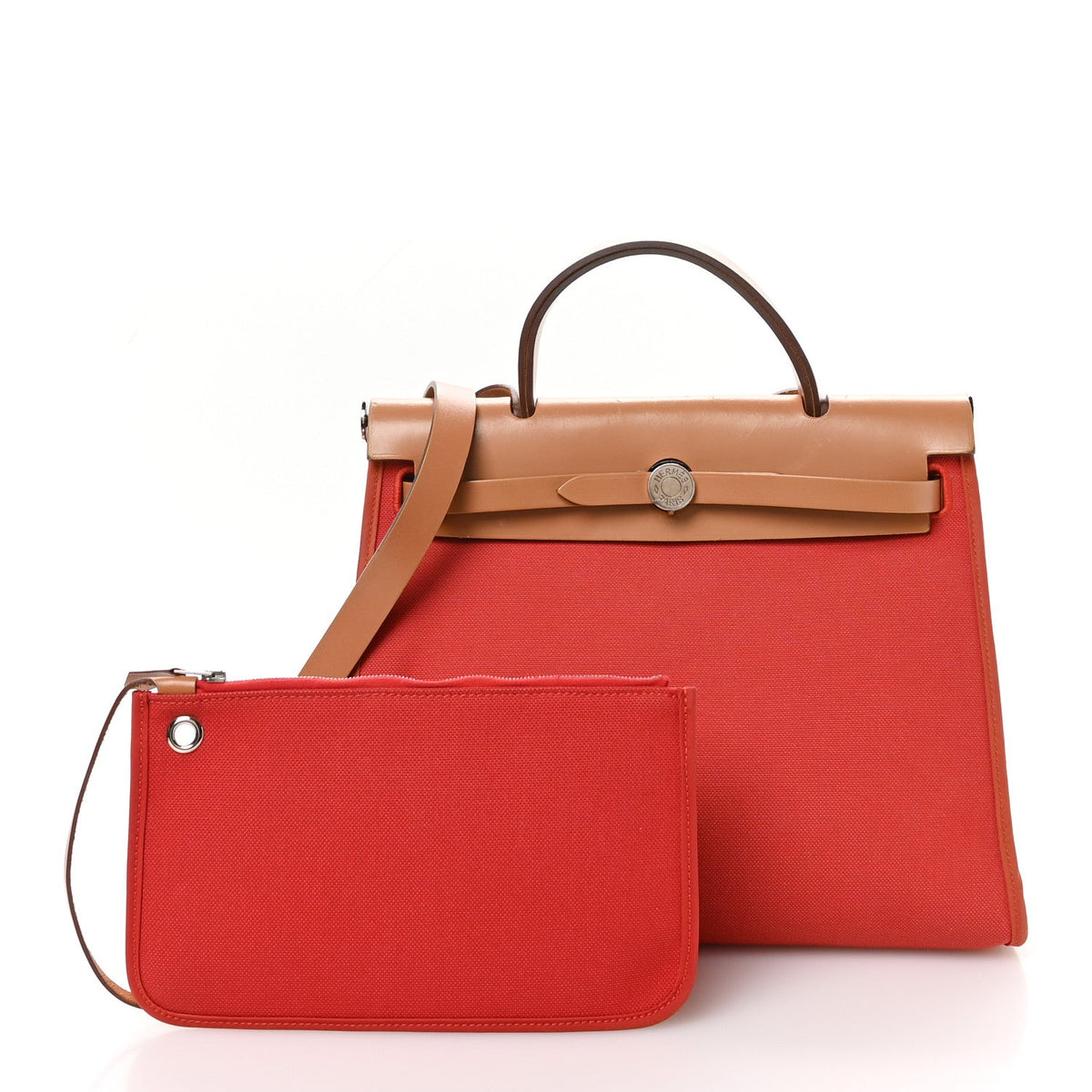 Vache Hunter Toile Herbag Zip 31 PM Rouge Tomate Natural