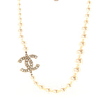 Pearl CC 100th Anniversary Necklace Light Gold