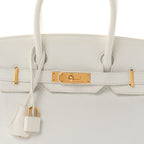 Taurillon Clemence Birkin 30 White