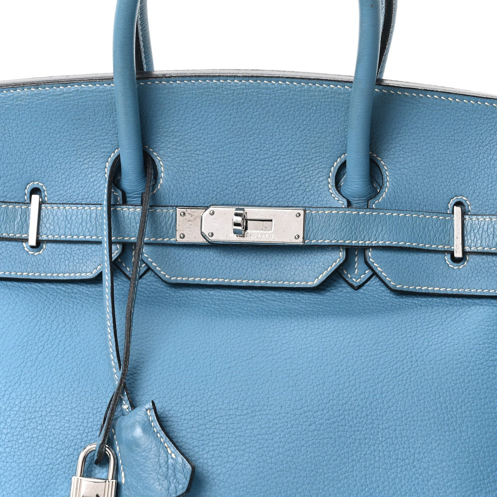 Taurillon Clemence BIRKIN 35 Blue Jean