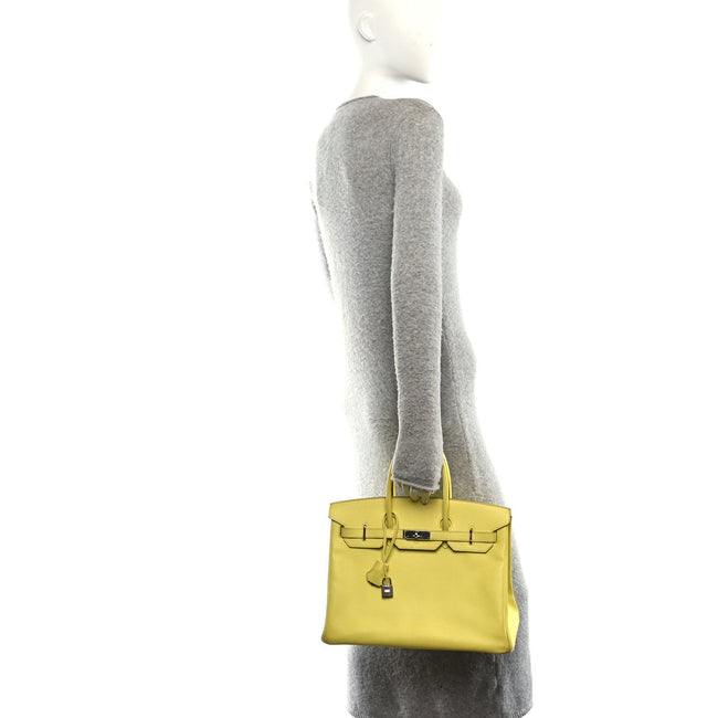 Epsom Birkin 35 Lime Main Image