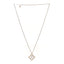 Baguette Crystal Quilted CC Pendant Necklace Gold