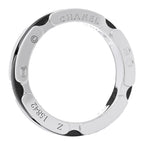 18K White Gold Black Ceramic Small Ultra Ring 59 8.75