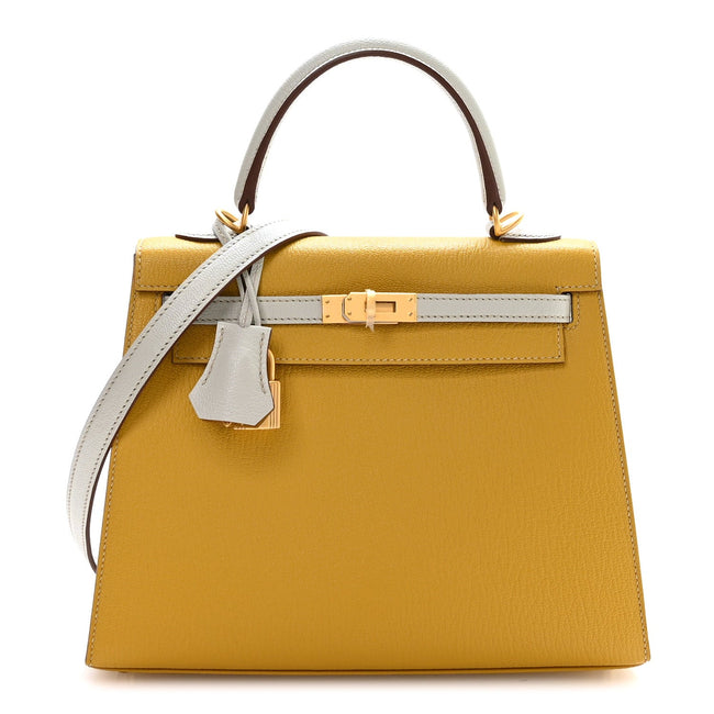 Chevre Mysore Horseshoe Kelly Sellier 25 Jaune Ambre Bleu Glacier Hover Image