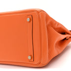 Taurillon Clemence Birkin 30 Orange