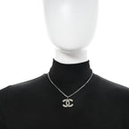 Crystal CC Necklace Silver