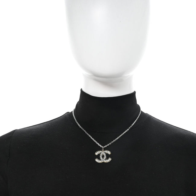 Crystal CC Necklace Silver Main Image