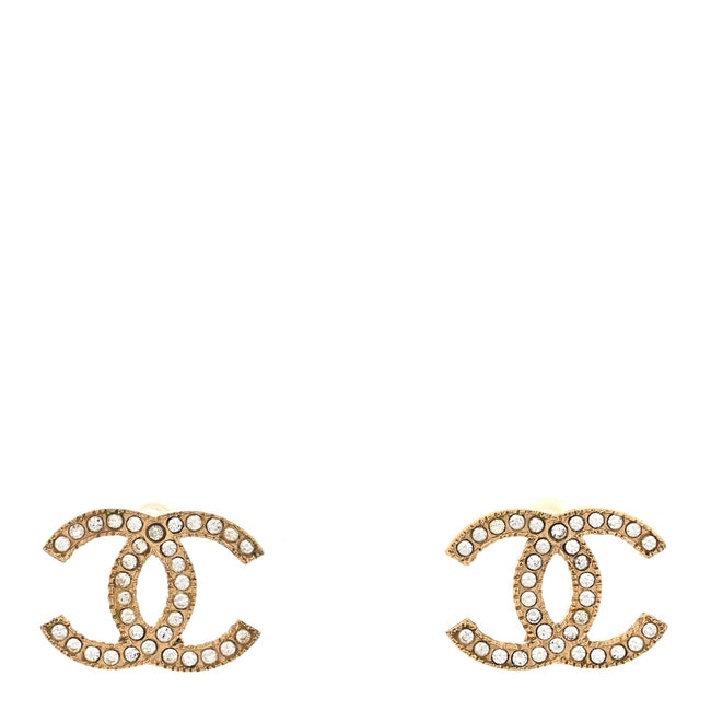 Crystal CC Earrings Gold Hover Image