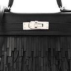 Tadelakt Sombrero Box Pampilles Mini Kelly Sellier 20 Black