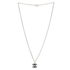 Crystal CC Necklace Silver Black