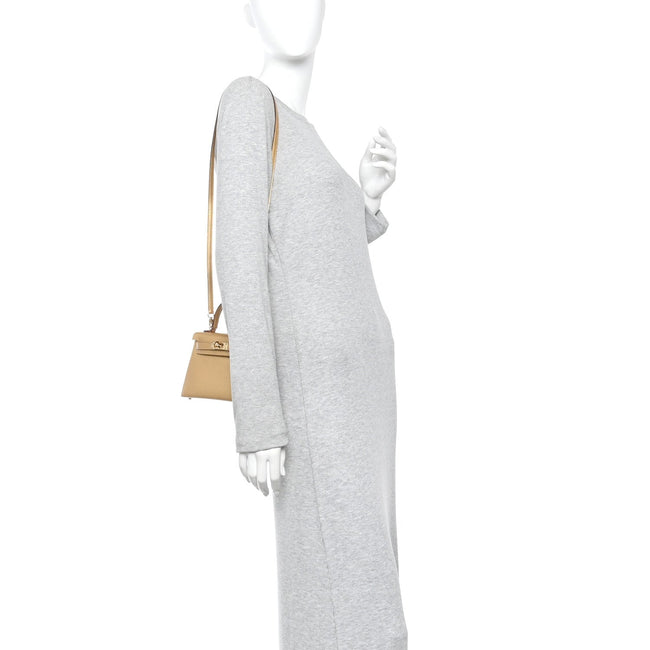 Metallic Chevre Chamkilight Mini Kelly Sellier 20 Dore Main Image