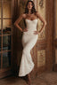 White Lace Corset Fishtail Gown