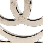 Metal Square CC Earrings Silver