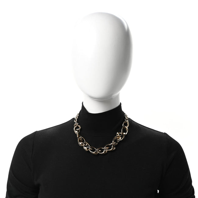 Crystal CC Chain Choker Necklace Gold Main Image
