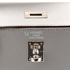Epsom Bi-Color Horseshoe Kelly Sellier 25 Gris Mouette Craie