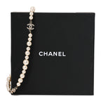 Crystal Pearl CC Short Necklace Gold
