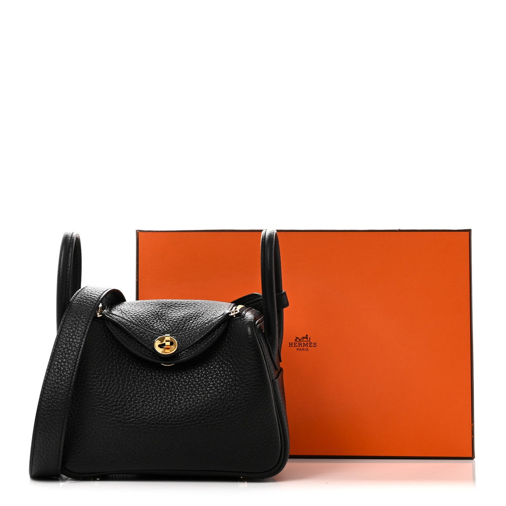 Taurillon Clemence Mini Lindy 20 Black