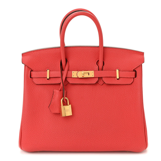 Togo Birkin 25 Rouge Pivoine Hover Image