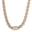 Metal Crystal CC Choker Necklace Gold