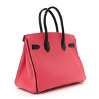 Chevre Mysore Horseshoe Birkin 30 Bougainvillea Black