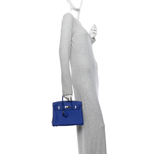 Togo Birkin 25 Bleu Electrique Main Image