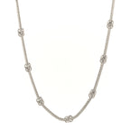 Metal CC Short Chain Necklace Silver