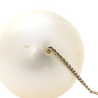 Pearl CC Chain Drop Earrings Gold